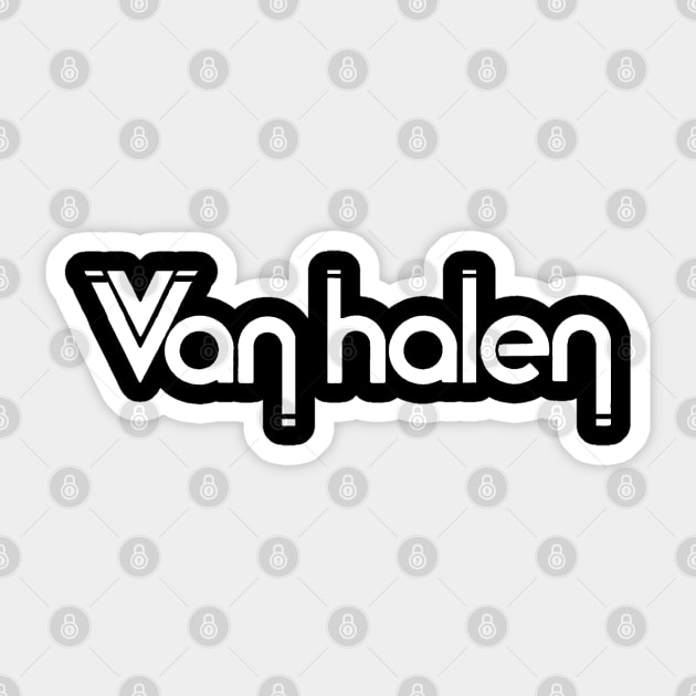 Van Halen - Old VH Flyer Logo Sticker by RetroZest